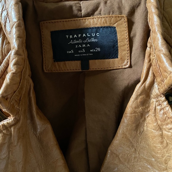 Zara Trafaluc Leather Jacket - Picture 5 of 9